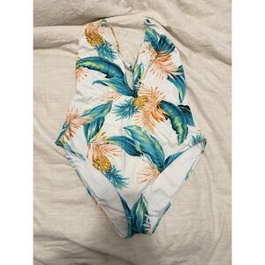 Women's Tropical‎ One Piece Swimsuit Size Large—2000's